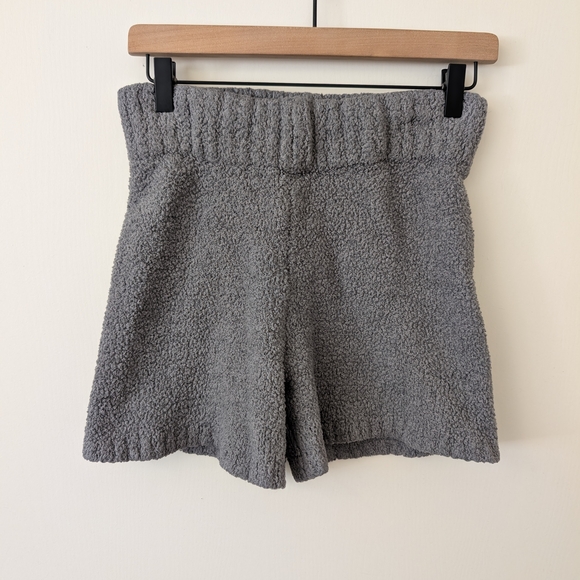 SKIMS Pants - SKIMS Womens S/M Cozy Knit Boucle Knitted Shorts Green Loungewear Sleepwear